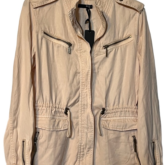 Max Jeans Lien Cream Light Weight utility Jacket Women’s - Picture 2 of 11